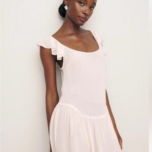 Reformation X NYC Ballet Drop Waist Sheer Dress NWT